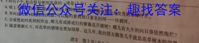 2023届华大新高考联盟高三年级4月联考（新教材）语文