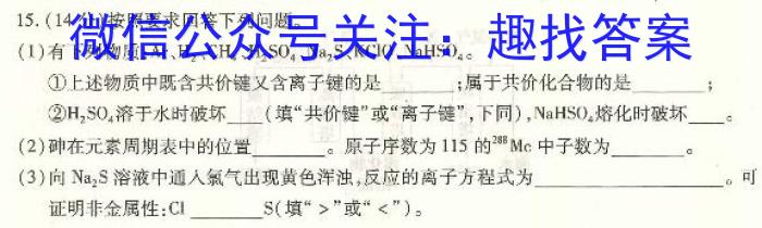 中考必刷卷·2023年名校内部卷六(试题卷)化学