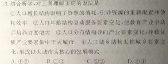 新向标教育 淘金卷2023年普通高等学校招生考试模拟金卷2.地理