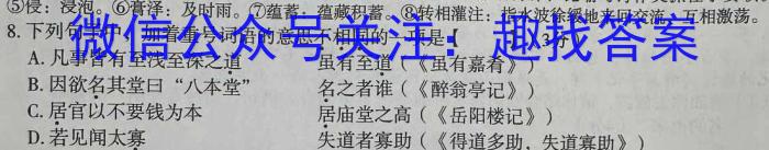 安师联盟2023年中考摸底考试（5月）语文