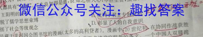 山西省2022-2023学年度下学期八年级质量评估（23-CZ141b）历史