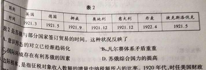 2025届山西大联考高一4月期中考试政治y