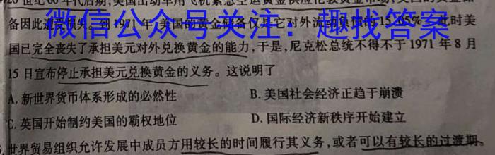 2023年河南大联考高三年级4月联考（478C-A·HEN）历史