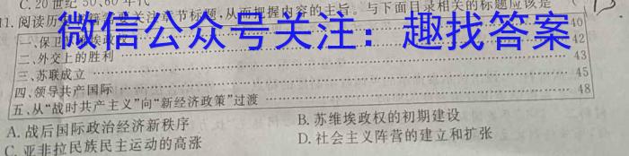 陕西省2023年初中学业水平考试模拟试题（二）历史