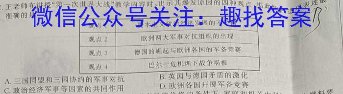 安徽省2023年合肥名校联盟中考内部卷二历史