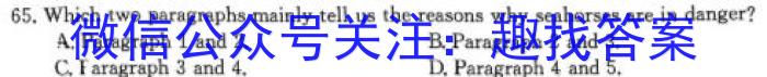 2023届甘肃大联考高三4月联考（音乐♪）英语