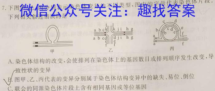 四川省成都市蓉城名校联盟2022-2023学年高三下学期第三次联考生物试卷答案