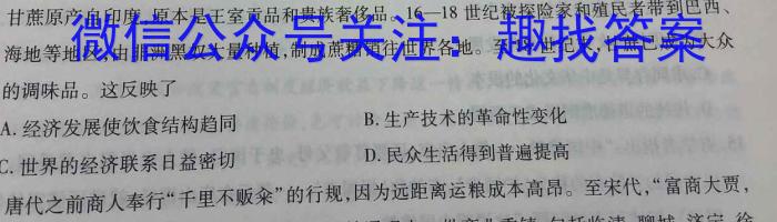 衡水金卷先享题压轴卷2023答案 新高考B一历史