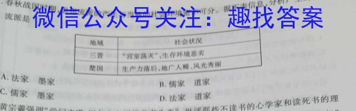 湖北省2023年高三下学期5月三校联考历史