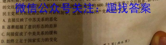 2023届金学导航·模拟卷(十)·D区专用历史