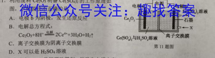 2023届大湾区普通高中毕业班联合模拟考试(二)化学