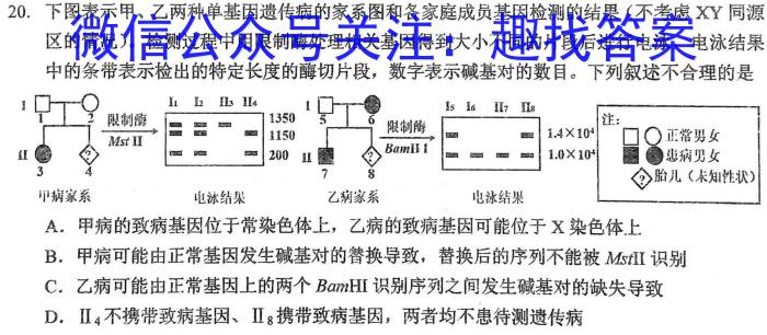 天一大联考2024-2023学年度高二年级下学期期中考试生物