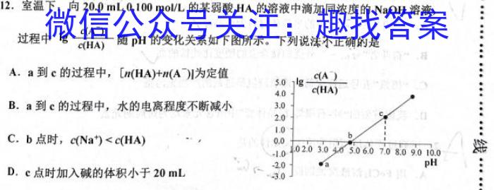 青阳一中2022-2023学年度高一年级第二学期期中考试化学