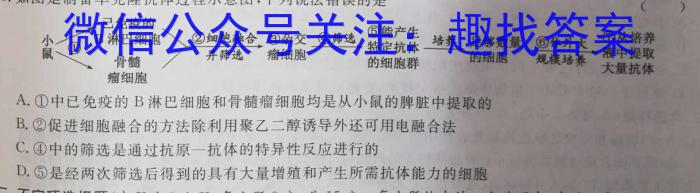 沧衡八校联盟高二年级2022~2023学年下学期期中考试(23-387B)生物试卷答案