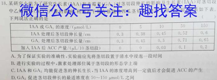 2023年云南大联考4月高二期中考试（23-412B）生物