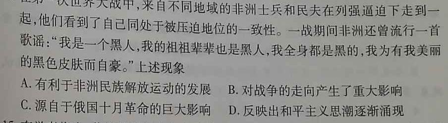 2023届河南省中考适应性检测卷（23-CZ139c）历史