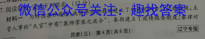 2023年陕西省初中学业水平考试全真模拟（五）历史