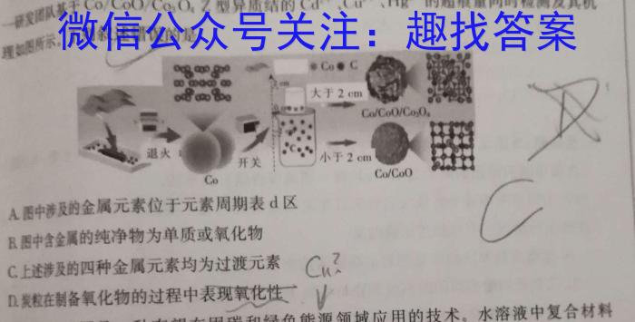 金考卷2023年普通高等学校招生全国统一考试 全国卷 押题卷(三)化学