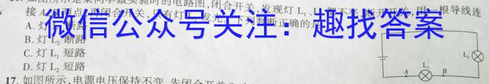 金考卷2023年普通高等学校招生全国统一考试 新高考卷 押题卷(一)物理`