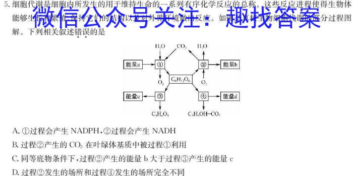 湖南省部分学校2023年4月高三模拟考试生物