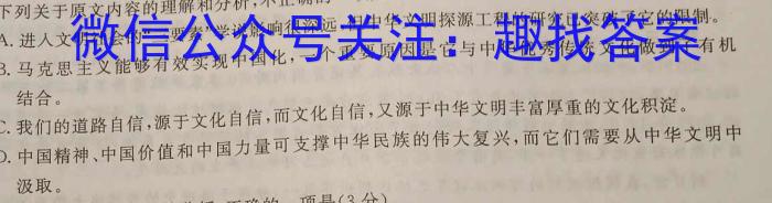 江西省萍乡市2022年到2023年学年度高三二模考试语文