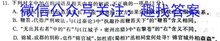 辽宁省BPGZ高二下学期期中考试(3475B)(2023.5)语文