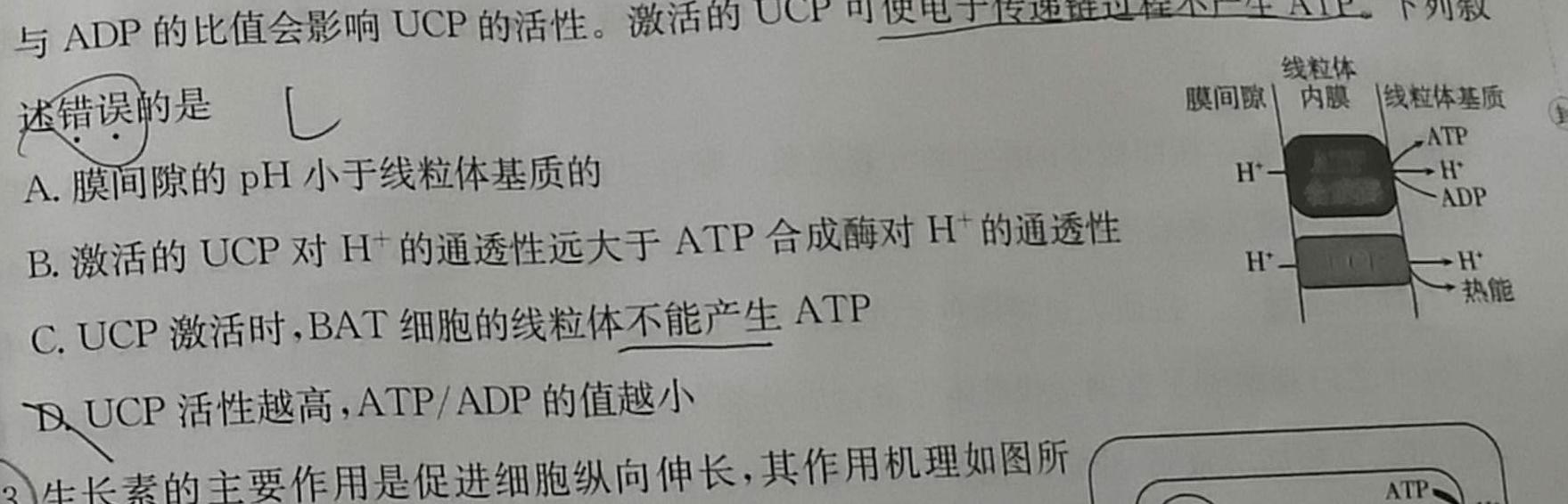 山西省2023年最新中考模拟训练试题（八）SHX生物
