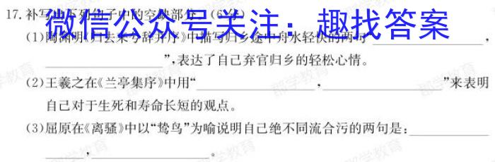 江西省2023年学考水平练习（八）语文