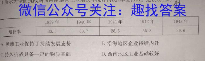 江西省2023年九年级模拟四历史