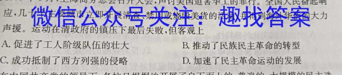 安徽省2022-2023学年度九年级第二次模拟考试历史试卷