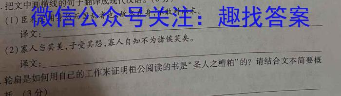 江西省吉安市2023年初中学业水平考试模拟卷语文