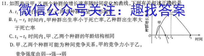 2022-2023学年河北省高三年级下学期4月份联合考试（23-410C）生物试卷答案