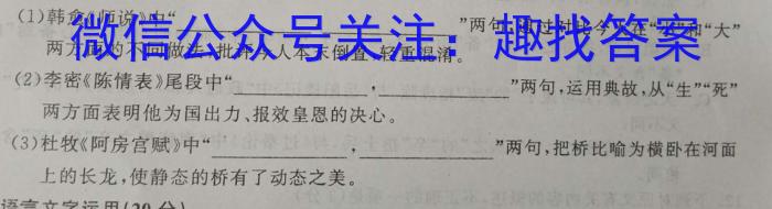 2023年普通高等学校招生全国统一考试仿真模拟卷(三)(四)语文