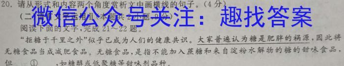 鄂东南省级示范高中教育教学改革联盟学校2023年五月高三模拟考语文