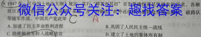 师大名师金卷 2023年陕西省初中学业水平考试模拟卷(四)历史