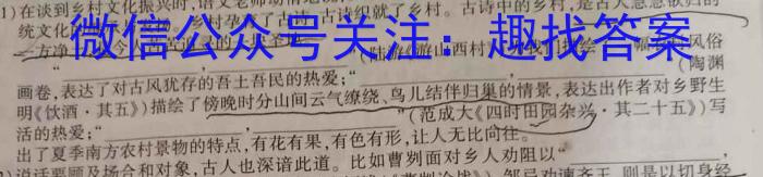 京师AI联考2023届高三质量联合测评全国乙卷(一)语文