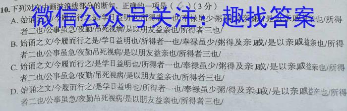 安师联盟·安徽省2023年中考仿真极品试卷（二）语文