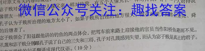 高考研究831重点课题项目陕西省联盟学校2023年第三次大联考语文
