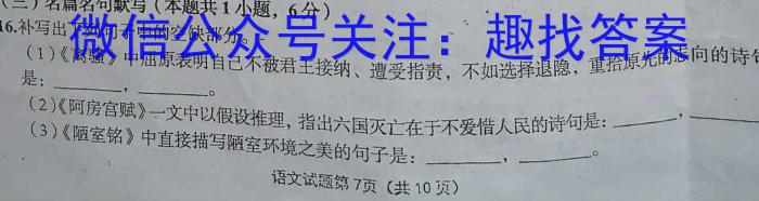 考前信息卷·第七辑 砺剑·2023相约高考 名师考前猜题卷(一)语文