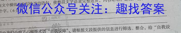 2022-2023学年云南省高一期中考试卷(23-412A)语文