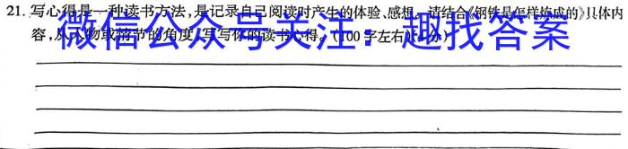 NT2023届普通高等学校招生全国统一考试模拟押题试卷(二)语文