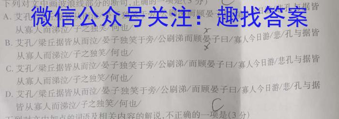 2023年商洛市第二次高考模拟检测试卷（23-390C）语文