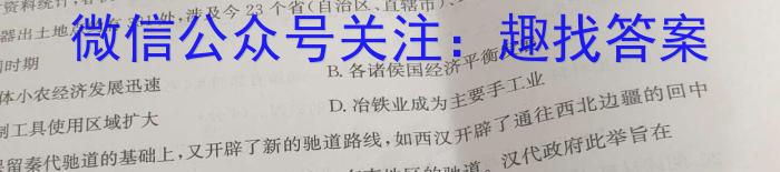 湖北省部分普通高中联盟2022-2023学年度高二年级下学期期中联考(2023.04)历史