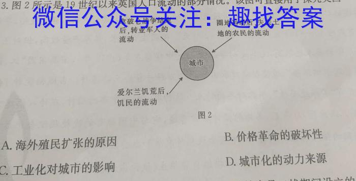 江西省宜春市2023届高三年级模拟考试(4月)历史