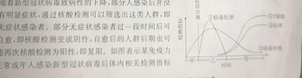 1号卷·A10联盟2022级高一下学期4月期中考生物