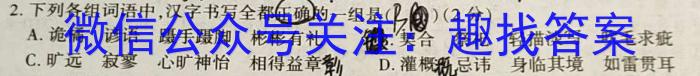 2023届全国普通高等学校招生统一考试 JY高三冲刺卷(二)语文