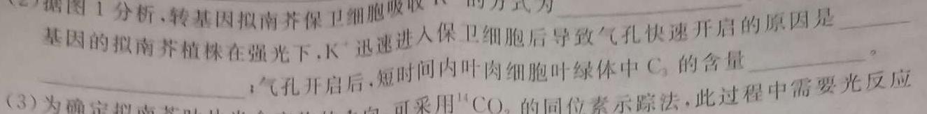 2023届衡水金卷先享题压轴卷(一)生物