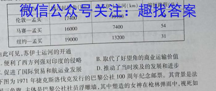 ［衡水大联考］2024-2023学年度下学期高三年级4月联考（新教材-X）历史