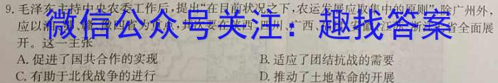 安徽省2022-2023学年九年级联盟考试（三）历史