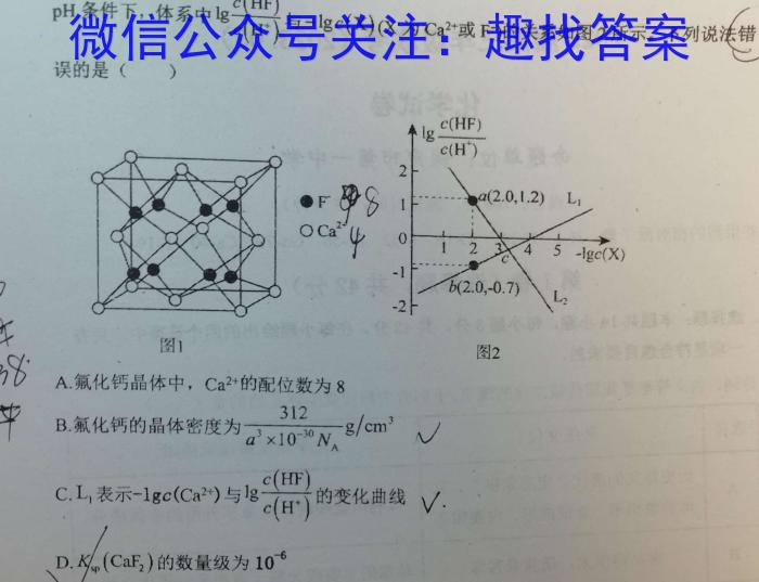 2023年湖南大联考高三年级4月联考（478C·HUN）化学